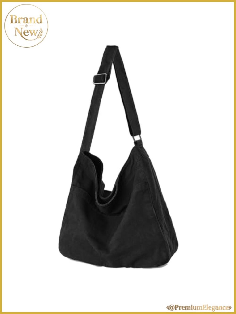 Washed Canvas Crossbody Shoulder Bag Hobo Style Travel Tote Purse Women